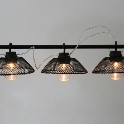 Διακοσμητικά λαμπάκια LED ASTRA 10xLED/2xAA 2,1 m μαύρο