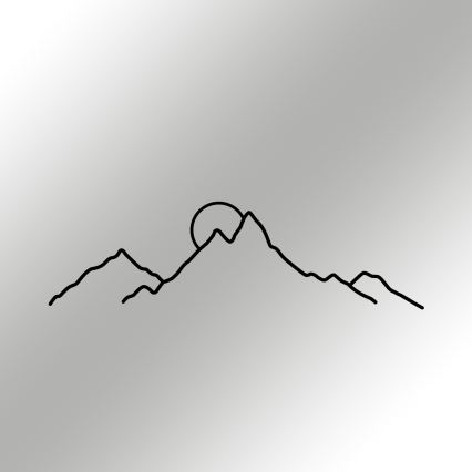 Διακοσμητικό τοίχου 100x29 cm βουνά	 μεταλλικό