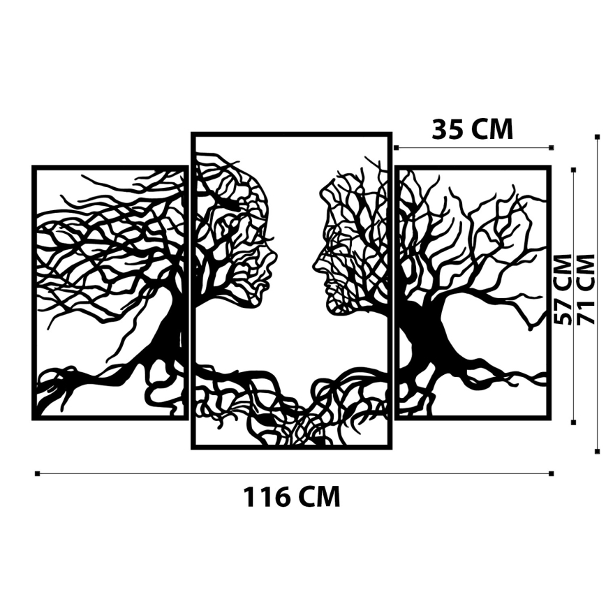 Διακοσμητικό τοίχου 116x71 cm Tree of Life μεταλλικό