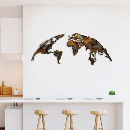 Διακοσμητικό τοίχου 2 τμχ 150x59 cm πλανήτης μεταλλικό