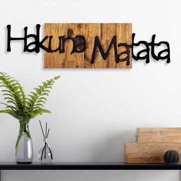 Διακοσμητικό τοίχου 30x108 εκ. ξύλο/μέταλλο