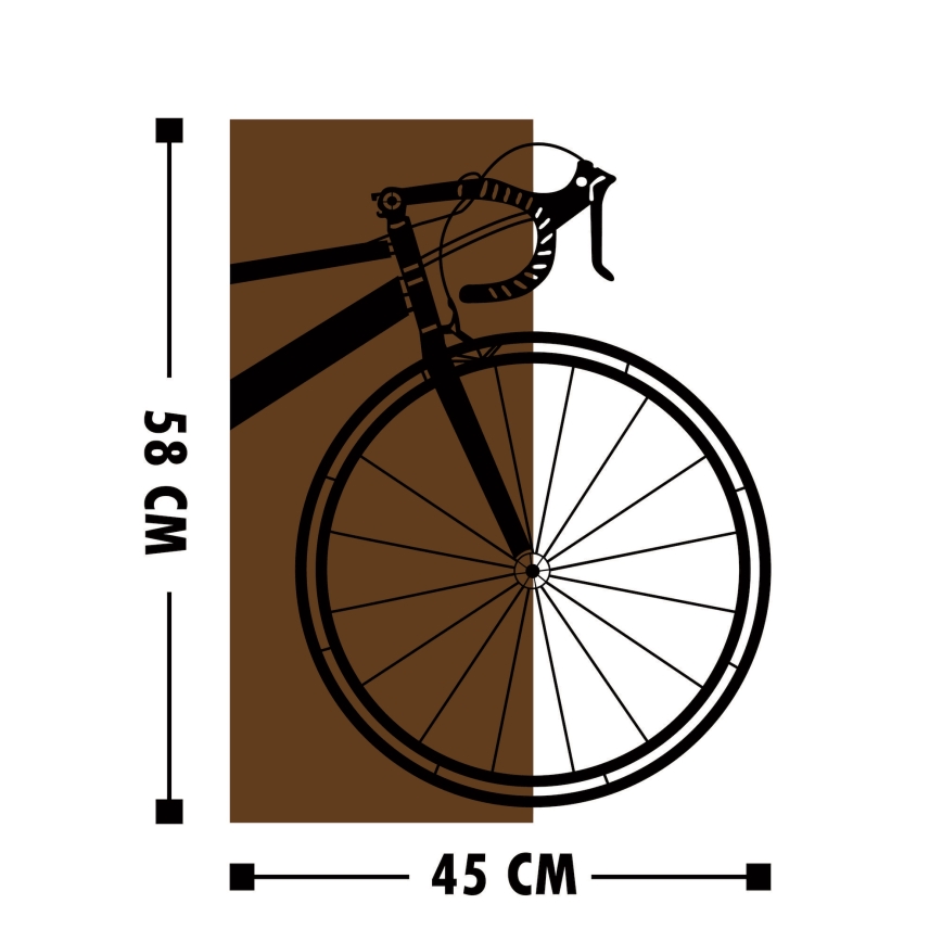 Διακοσμητικό τοίχου 45x58 cm bike ξύλο/μεταλλικό