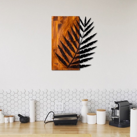 Διακοσμητικό τοίχου 58x50 cm ξύλο/μέταλλο