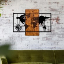 Διακοσμητικό τοίχου 58x85 cm ξύλο/μέταλλο