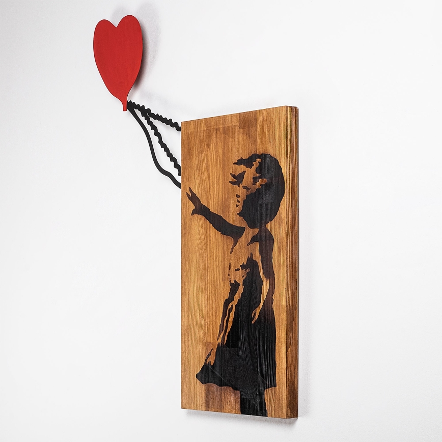 Διακοσμητικό τοίχου 83x60 cm ξύλο/μέταλλο