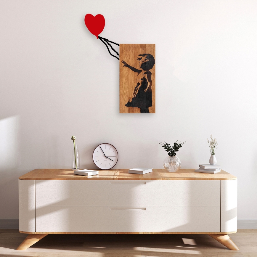 Διακοσμητικό τοίχου 83x60 cm ξύλο/μέταλλο