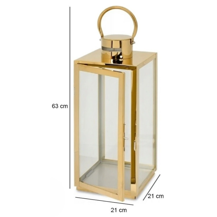 Διακοσμητικό φανάρι 49 cm, χρυσό