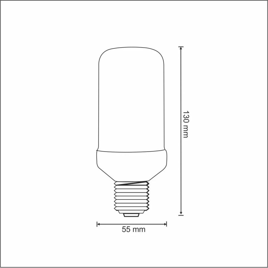 Διακοσμητικός λαμπτήρας LED FLAME T60 E27/3W/230V 1400K