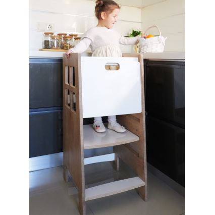 Εκπαιδευτικός πύργος KULE 90x50 cm καφέ/λευκό