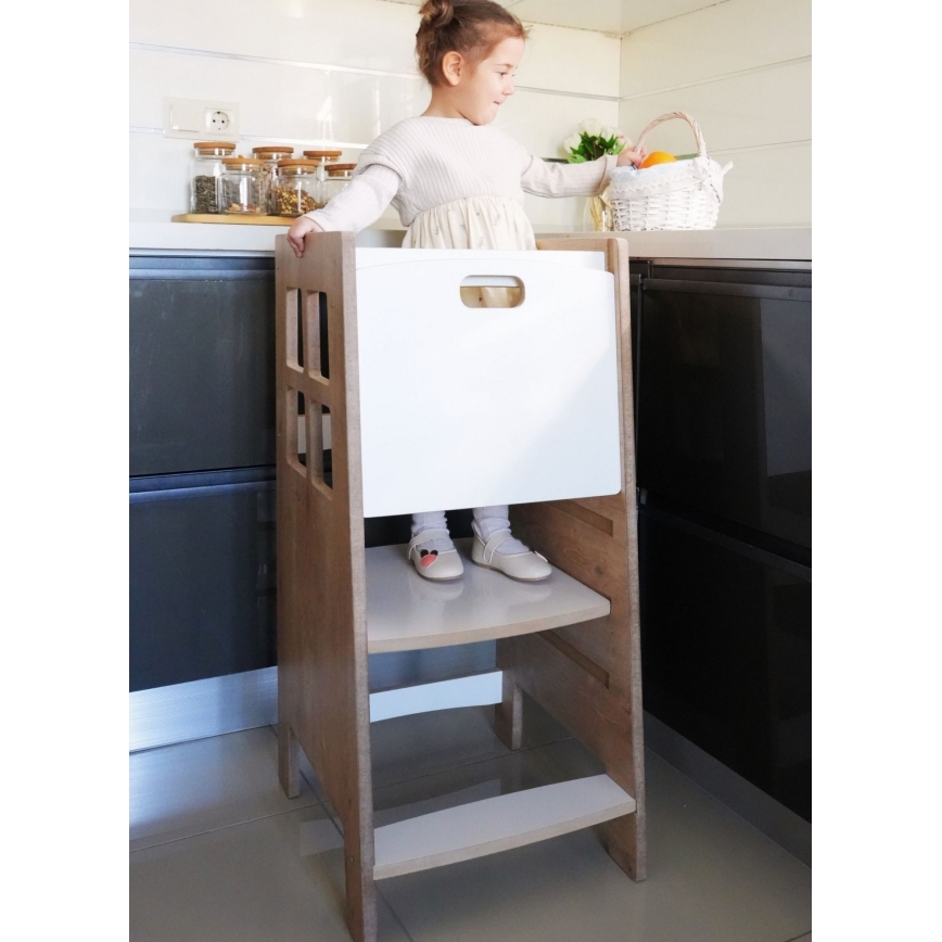 Εκπαιδευτικός πύργος KULE 90x50 cm καφέ/λευκό