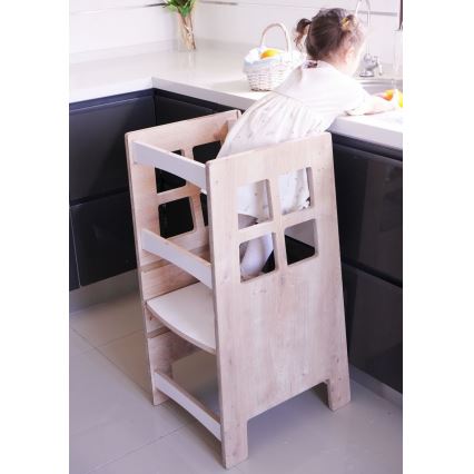 Εκπαιδευτικός πύργος KULE 90x50 cm καφέ/λευκό