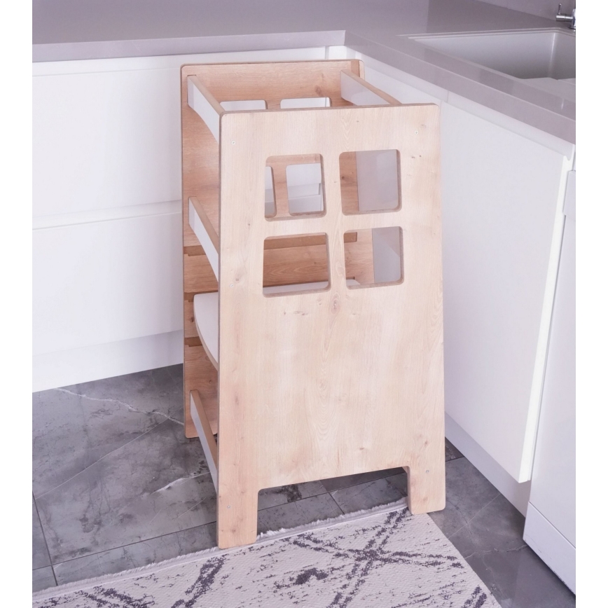 Εκπαιδευτικός πύργος KULE 90x50 cm καφέ/λευκό