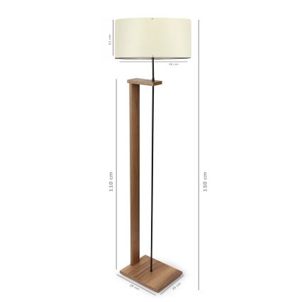 Εκπληκτική επιτραπέζια λάμπα AYD 1xE27/40W/230V καφέ/κρέμα