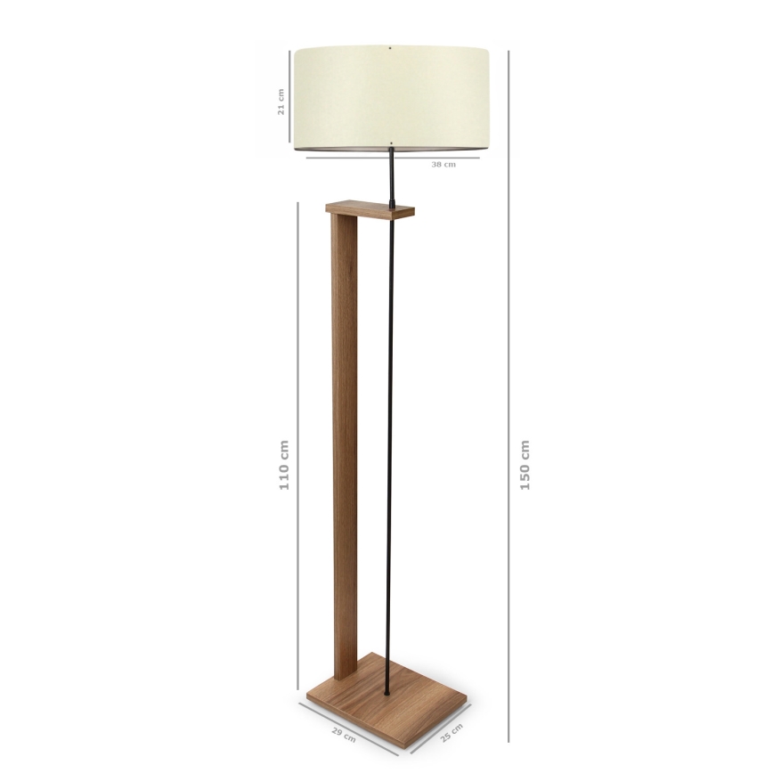 Εκπληκτική επιτραπέζια λάμπα AYD 1xE27/40W/230V καφέ/κρέμα