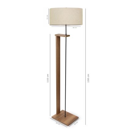 Εκπληκτική επιτραπέζια λάμπα AYD 1xE27/40W/230V καφέ/μπεζ