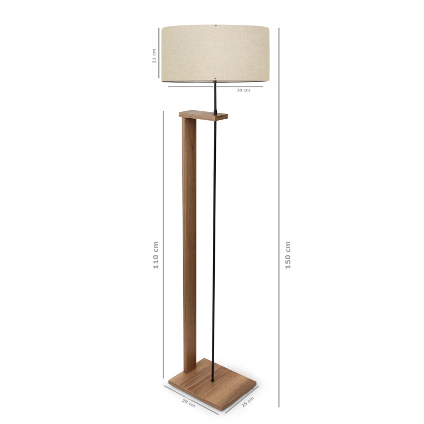 Εκπληκτική επιτραπέζια λάμπα AYD 1xE27/40W/230V καφέ/μπεζ