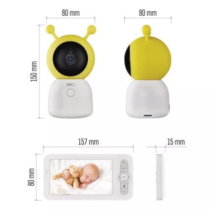 Ενδοεπικοινωνία μωρού/ Baby monitor GoSmart 5V Wi-Fi Tuya