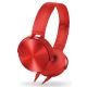 Ενσύρματα ακουστικά με μικρόφωνο κόκκινο