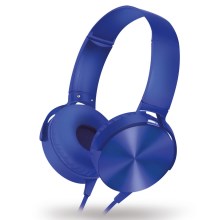 Ενσύρματα ακουστικά με μικρόφωνο μπλε