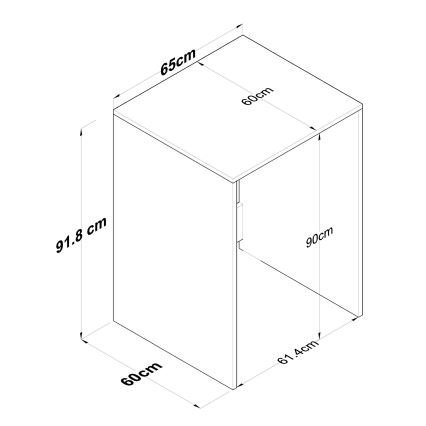 Εντοιχιζόμενο ντουλάπι μπάνιουRANI 65x91,8 cm λευκό/καφέ