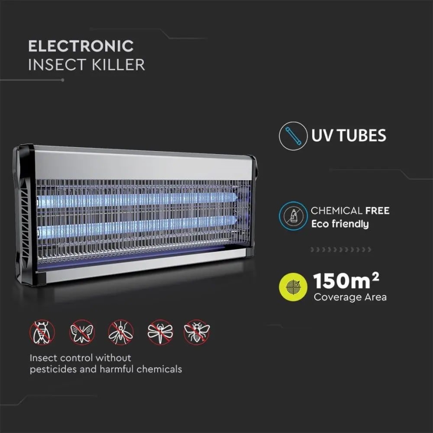 Εντομοπαγίδα UV  2x20W/230V 150 m²