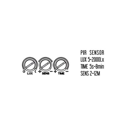 Εξωτερικός προβολέας LED με αισθητήρα LED/24W/230V 3000/4000/6000K IP54 λευκό