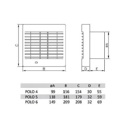 Εξαεριστήρας POLO 5/AŽ/TOILET