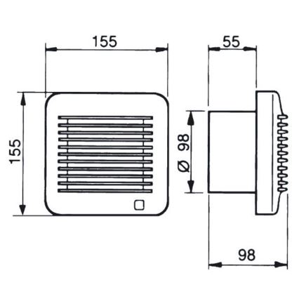 Εξαεριστήρας μπάνιου EDM-100 17W/230V IP44