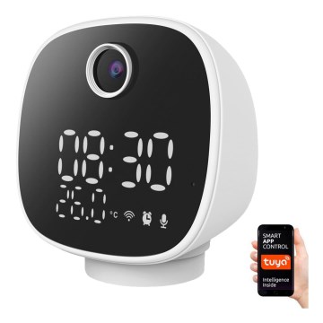 Έξυπνη κάμερα with alarm clock, thermometer και Φωτιστικό LED 1296p 3Mpx 5V Wi-Fi Tuya IP65
