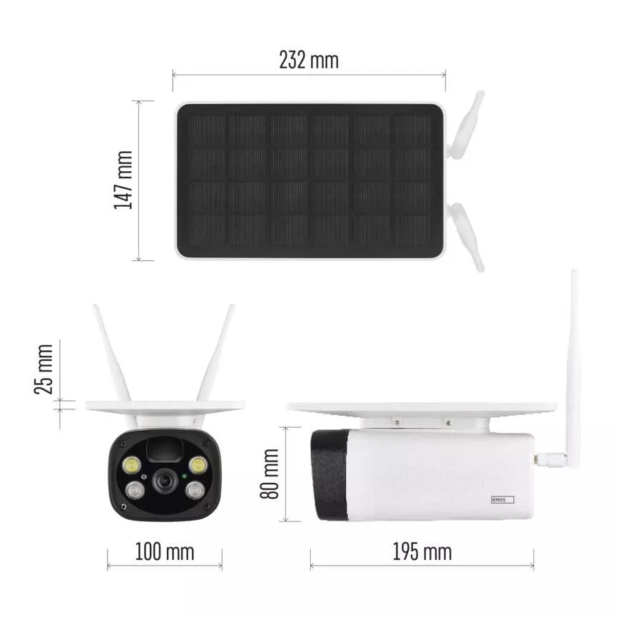 Έξυπνη εξωτερική κάμερα IP GoSmart 3,5W/5V 8800 mAh IP55
