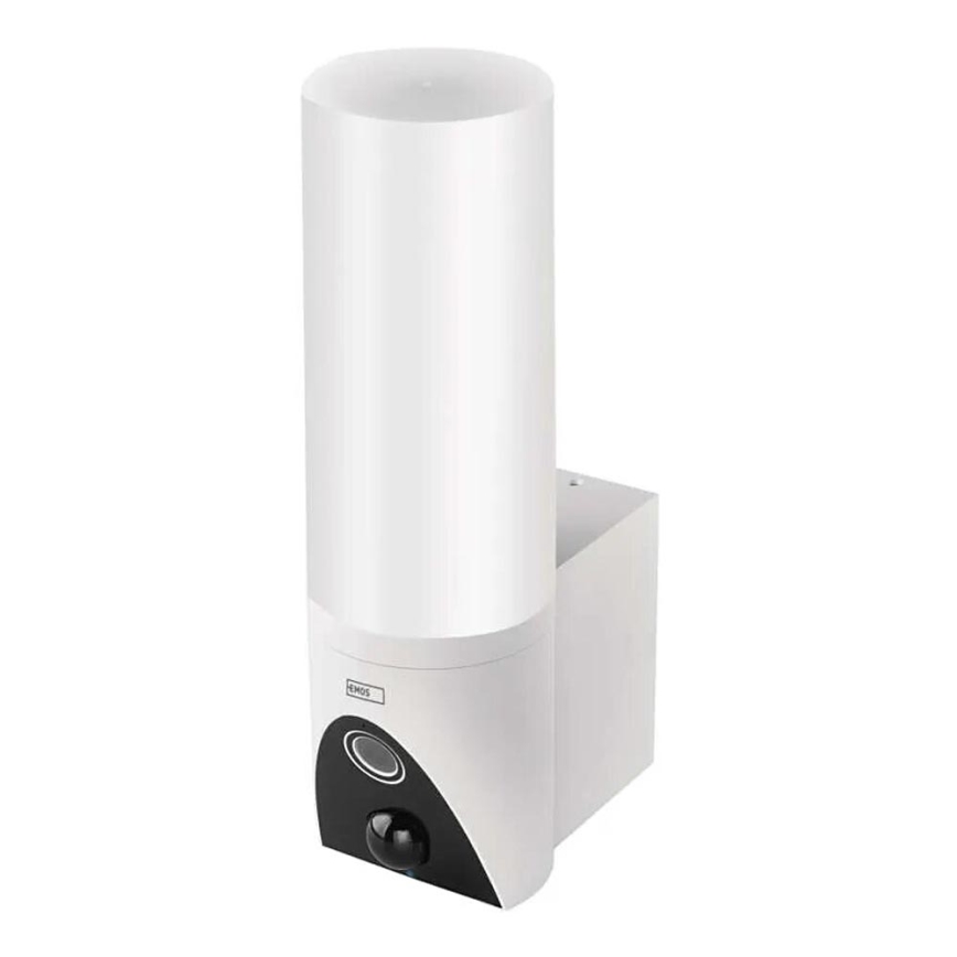 Έξυπνη εξωτερική κάμερα LED με φως GoSmart LED/12W/230V IP65 Wi-Fi Tuya λευκό