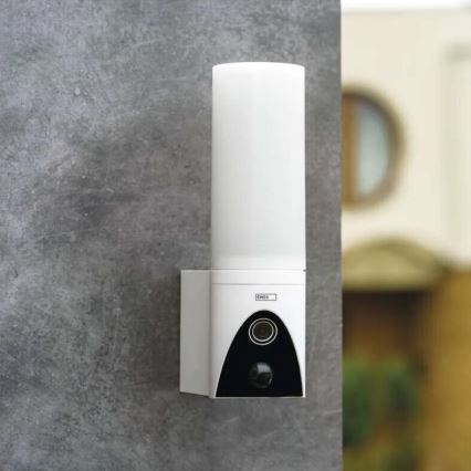 Έξυπνη εξωτερική κάμερα LED με φως GoSmart LED/12W/230V IP65 Wi-Fi Tuya λευκό