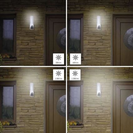 Έξυπνη εξωτερική κάμερα LED με φως GoSmart LED/12W/230V IP65 Wi-Fi Tuya λευκό
