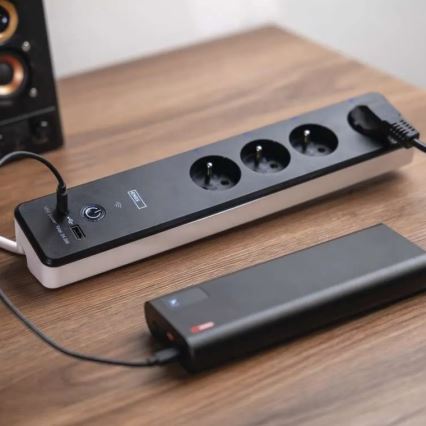 Έξυπνη πολύπριζα με διακόπτη GoSmart 4Z + 1xUSB-A + 1xUSB-C 2 μ Wi-Fi Tuya