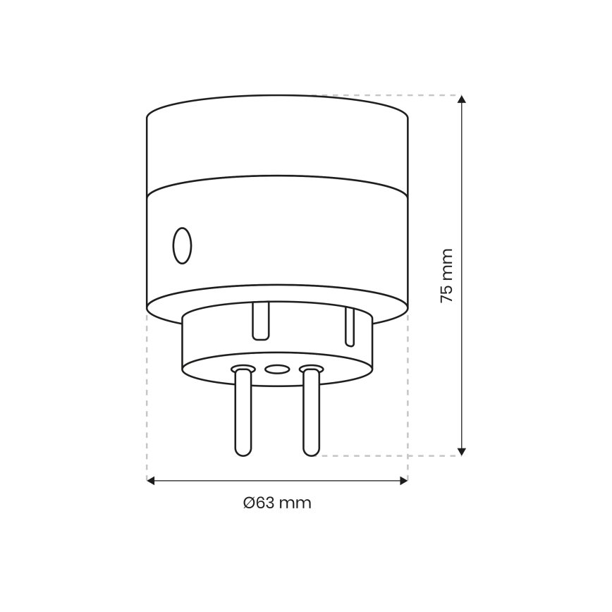 Έξυπνη πρίζα 2300W/230V/10A Wi-Fi Tuya