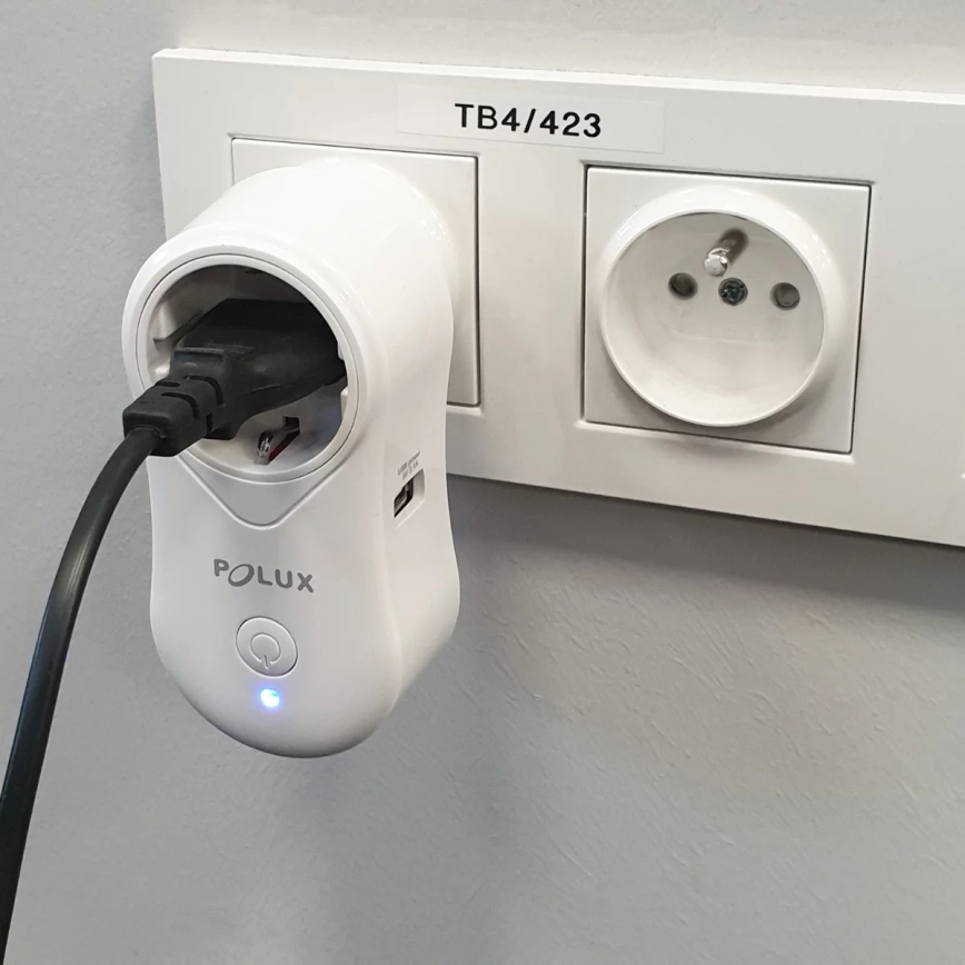 Έξυπνη πρίζα SMART 3400W/230V Wi-Fi Tuya + USB SCHUKO