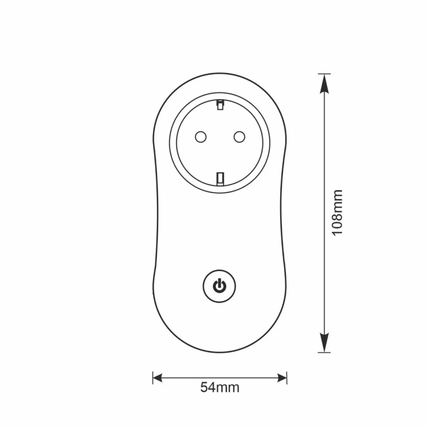 Έξυπνη πρίζα SMART 3400W/230V Wi-Fi Tuya + USB SCHUKO
