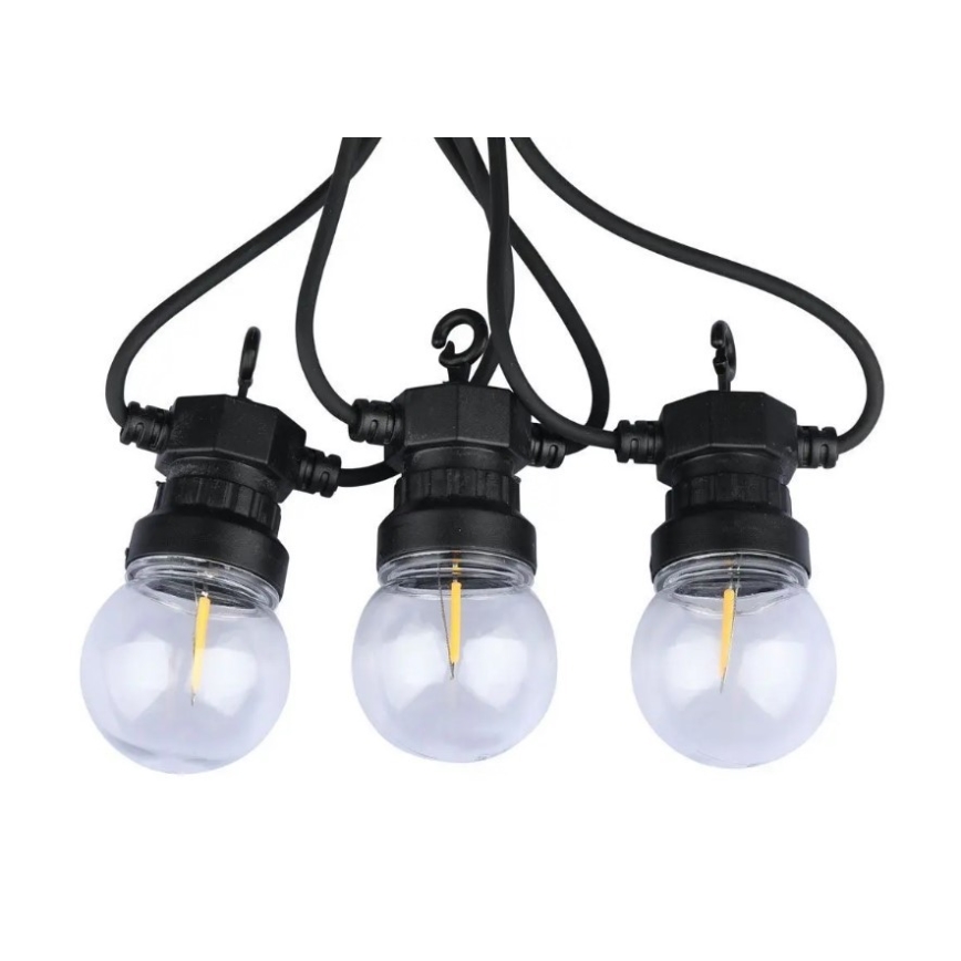 Εξωτερικά λαμπάκια LED STRING 5m 10xLED/0,4W/24/230V 3000K IP44