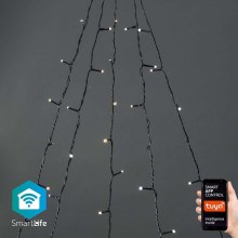 Εξωτερικά Χριστουγεννιάτικα λαμπάκια κουρτίνα LED 200xLED/8 λειτουργίες 5x7m IP65 Wi-Fi Tuya θερμό έως ψυχρό λευκό