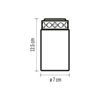Εξωτερική διακόσμηση LED 1xLED/2xC IP44 κόκκινο