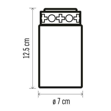 Εξωτερική διακόσμηση LED 1xLED/2xC IP44 κόκκινο