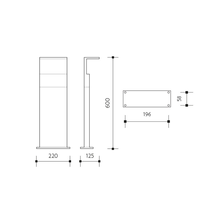 Εξωτερική λάμπα LED με αισθητήρα NATURA LED/12W/230V 4000K IP54 καφέ/ανθρακί