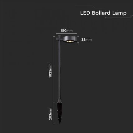 Εξωτερικό LED φωτιστικό LED/7W/230V 4000K IP65 μαύρο