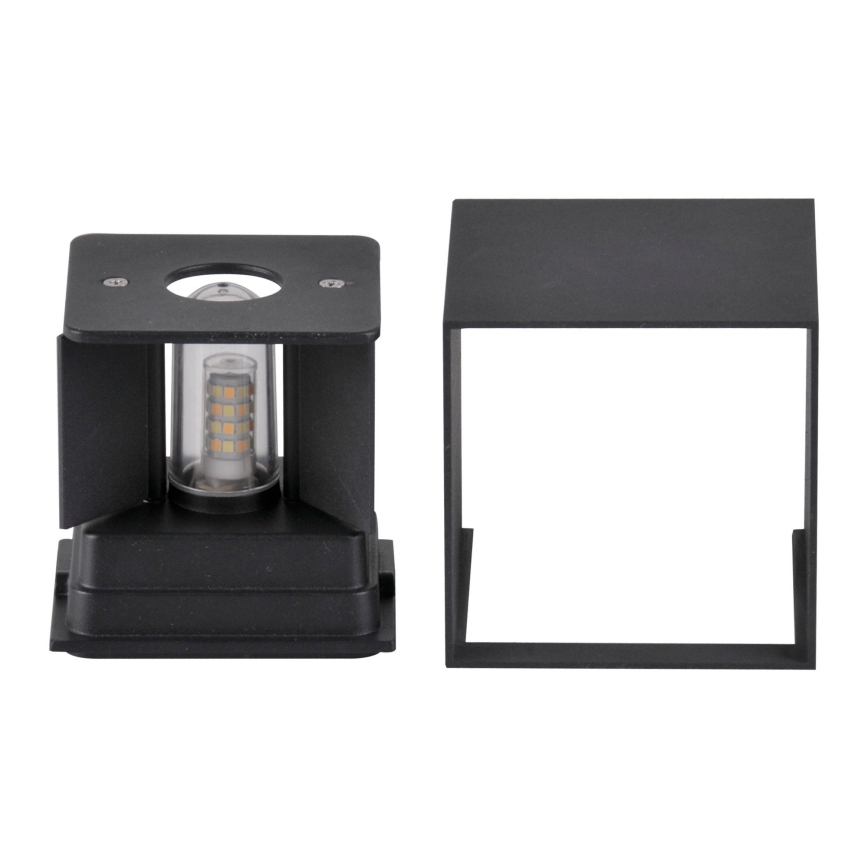 Εξωτερικό επιτοίχιο φωτιστικό KIOTO 1xG9/5W/230V IP44 μαύρο