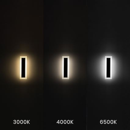Εξωτερικό επιτοίχιο φωτιστικό LED WOW LED/10W/230V 3000/4000/6500K 30 cm IP54 μαύρο
