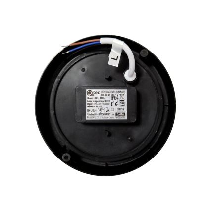 Εξωτερικό οροφής φωτιστικό LED/8W/230V 4200K Ø 14 cm IP64 μαύρο