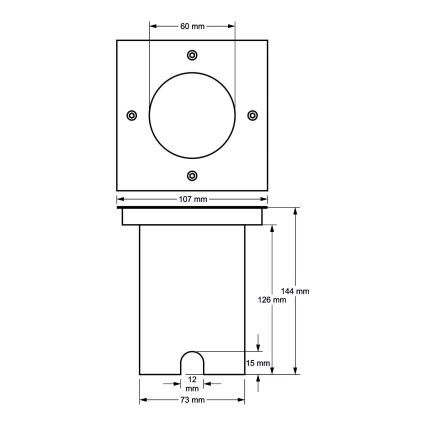 Εξωτερικό φωτιστικό δαπέδου 1xGU10/35W/230V IP44 ματ χρώμιο