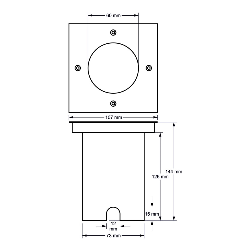 Εξωτερικό φωτιστικό δαπέδου 1xGU10/35W/230V IP44 ματ χρώμιο