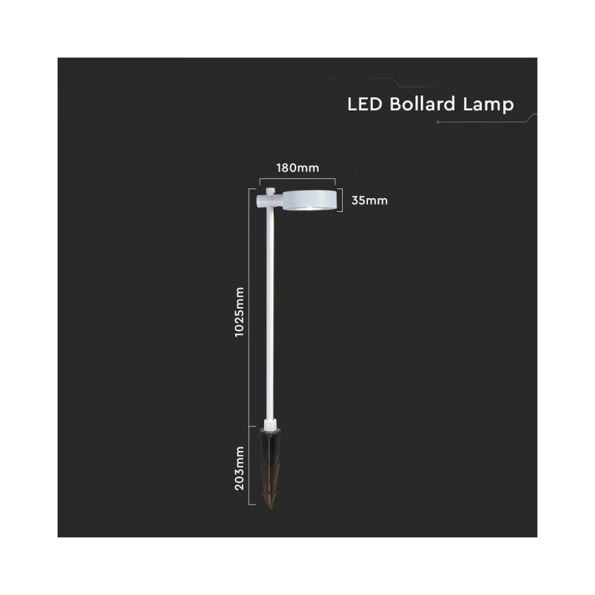 Εξωτερικό φωτιστικό LED/7W/230V 4000K IP65 λευκό