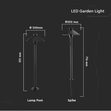 Εξωτερικό φωτιστικό LED GARDEN LED/7W/230V 3000K IP65